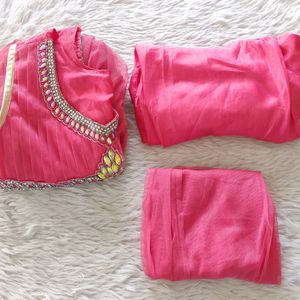 Women Pink Kurti Set