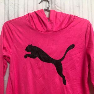 Puma Pink Long Sleeve Hoodie