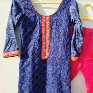 💙3 Piece Women Karvachauth Special Kurta Set💙