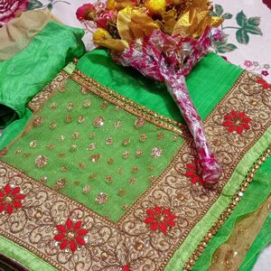 Wedding Saree+Flower