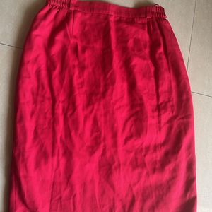 Red formal skirt