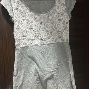 Grey Cotton Top Or Inner for Ladies