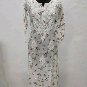 Cotton Chikankari Work Kurti (Wholesale Available)