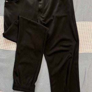 Black Pants Cuffed Bottoms