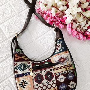 Stylish Jacquard Sling Bag