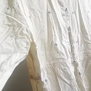 Bower Off White Cotton Linen Top