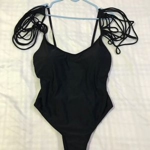 Fancy Padded Black Bodysuit Bust 34