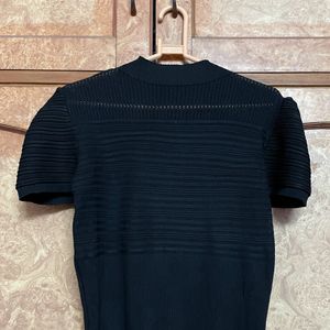 Black Turtle Neck Top