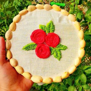 Beautiful Rose Embroidery hoop