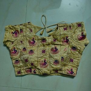 Pink And Gold Padded Blouse