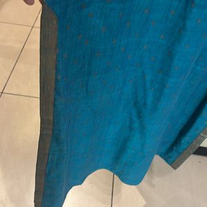 Blue Chanderi Kurta