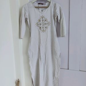 Off White Cotton Kurta