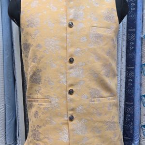 Yellow Ethnic Jacket For Wedding