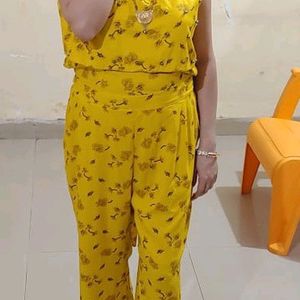 Jumpsuit In Mustard Yellow