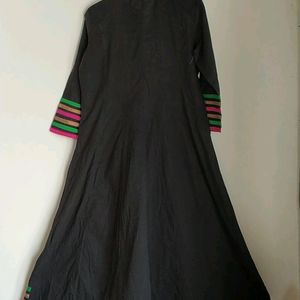 Black A-Line Kurta