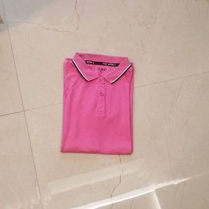 Pink Collared T Shirt