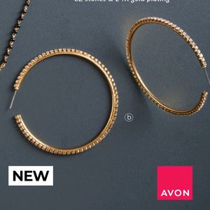 Avon Party Wear Earrings 24K Gold Plated With Ston