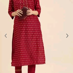 Anouk Women Maroom Kurta With Trouser