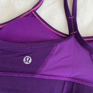 Lululemon Athletica Purple Striped Bra