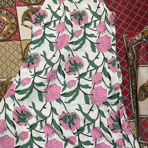 Greciilooks Pink Green Kurta Set