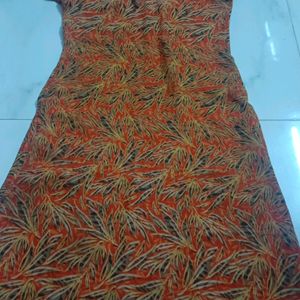 Catchy Orange Cotton Kurti