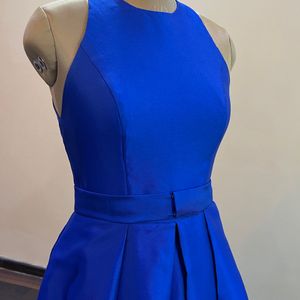 Royal Blue Pleated Dress