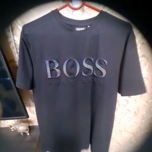 BOSS Reflective And Embossed Logo T-Shirt in Black