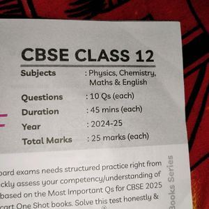 Educart CBSE Class 12 One Shot Test Yourself