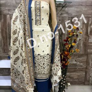 Cotton Embroidery Dress Material