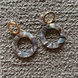 Acrylic Marble Print Earrings