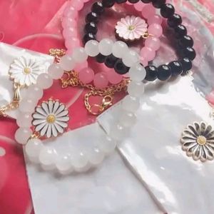 Dainty Daisy Bracelet & Necklace Combo