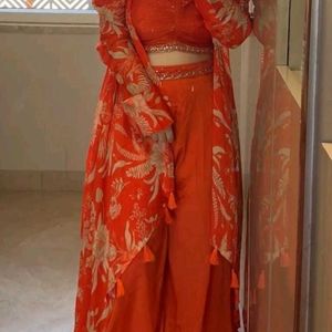 Orange Indowestern dress