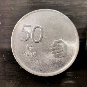 Hand Gestures Coin ₹50p  ₹1 ₹2