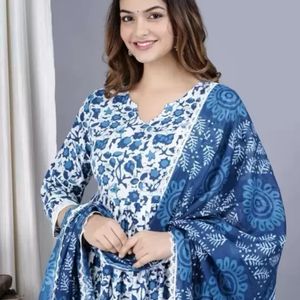 Women Pure Cotton Kurta Duppata Set