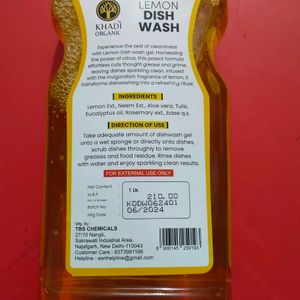 Khadi Organic Dish Wash And Toilet Cleaner, New