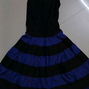 Blue And Black Fancy Frock