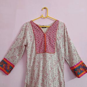 Straight Cotton Kurti 🌸