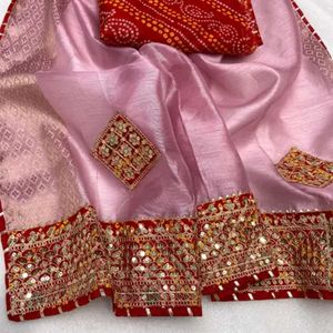 New Jari Cotton Silk Sequence Work Saree With Blou