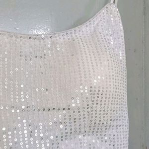 White Sequin Blouse