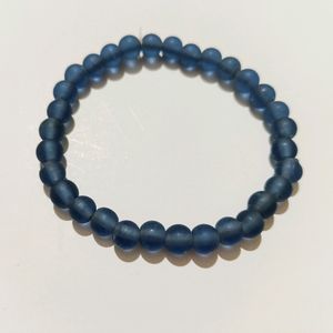 3pcs set blue and brown shade glass beads bracelet