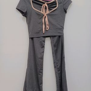 Front tie up Co-ord Set With Pants