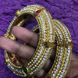 Golden Elegance: Kada Bracelet Set