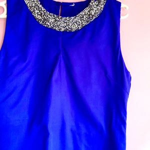 Blue Embellished Top