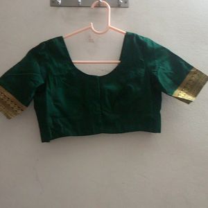 Bottle Green colour Blouse like new