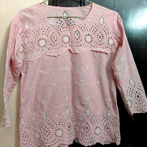 Cotton Chikankari Top