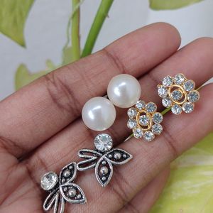 Cute Earrings Set Of 3