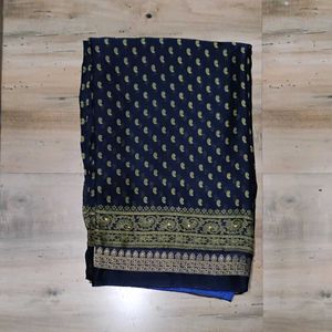 Laxmi Narayan Blue Printed Saree