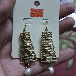 Set Of 3 Golden Earrings