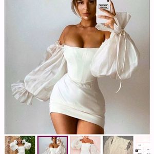 White Off Shoulder Dress