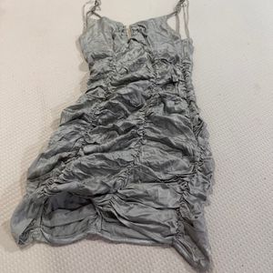 ZARA MINI RUCHED DRESS